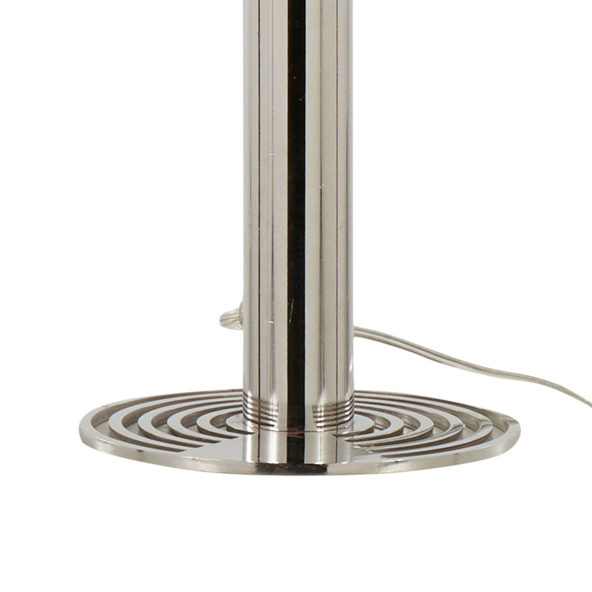 Contemporary Table Lamp Set with Polished Nickel Base - White, 29"