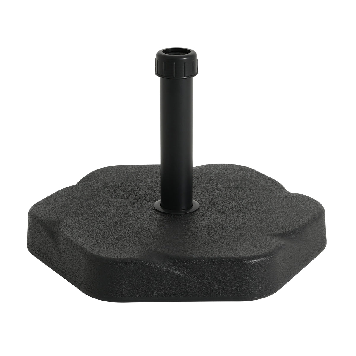 Hex Shape Outdoor 65-Pound Umbrella Base with Resin and Concrete - Outdoor