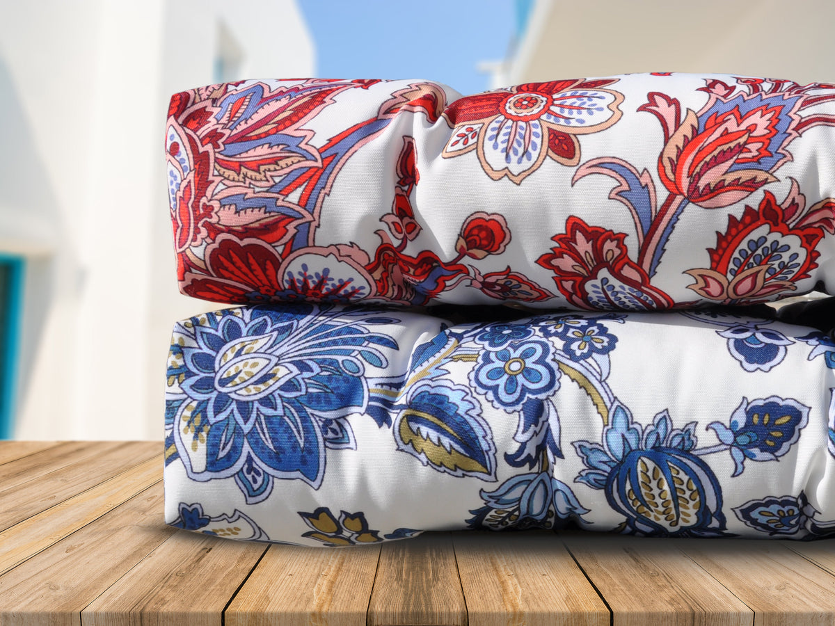Outdoor Bench Cushion with Weather-Resistant Polyester - Red