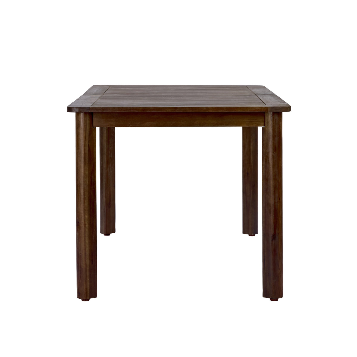 Rectangular Acacia Outdoor Dining Table with Slatted Top - Natural Wood