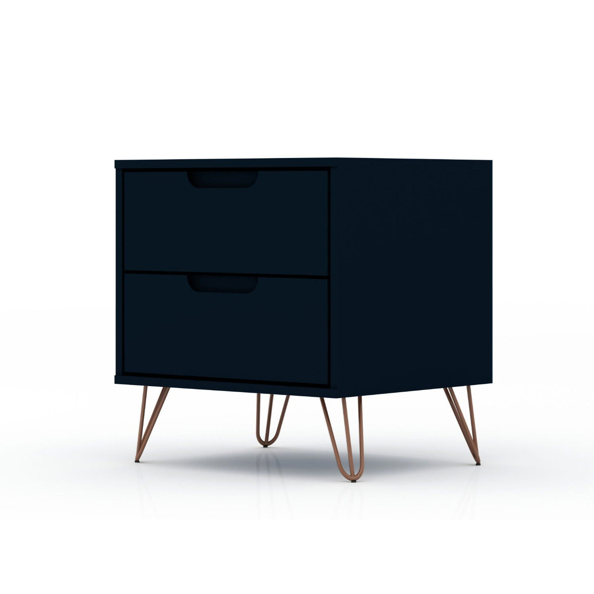 2 Drawer Nightstand with Durable Splayed Legs - Multiple Colors