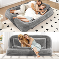 Double Human Dog Bed Loveseat - Extra Large Floor Couch with Adjustable Comfort