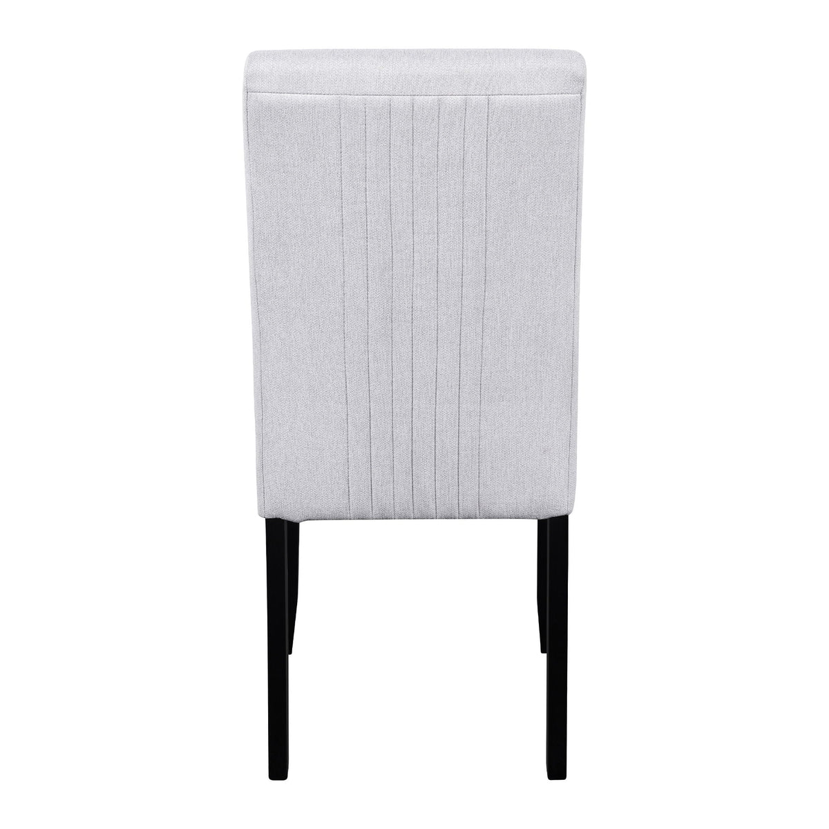 5 Piece Round Dining Table Set with Upholstered Chairs - Black or White
