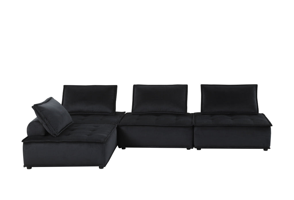 Anna Soft Modular Sectional Sofa with Modern Comfort - Black or Gray