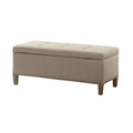 Modern Tufted Top Soft Close Storage Bench with 400 lb Capacity - Gray