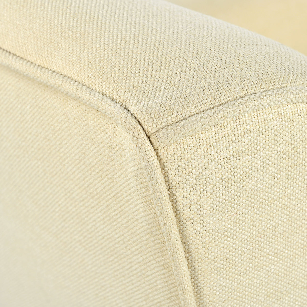 Mid-Century Modern Armchair with Tufted Fabric and Solid Wood Legs - Beige or Blue