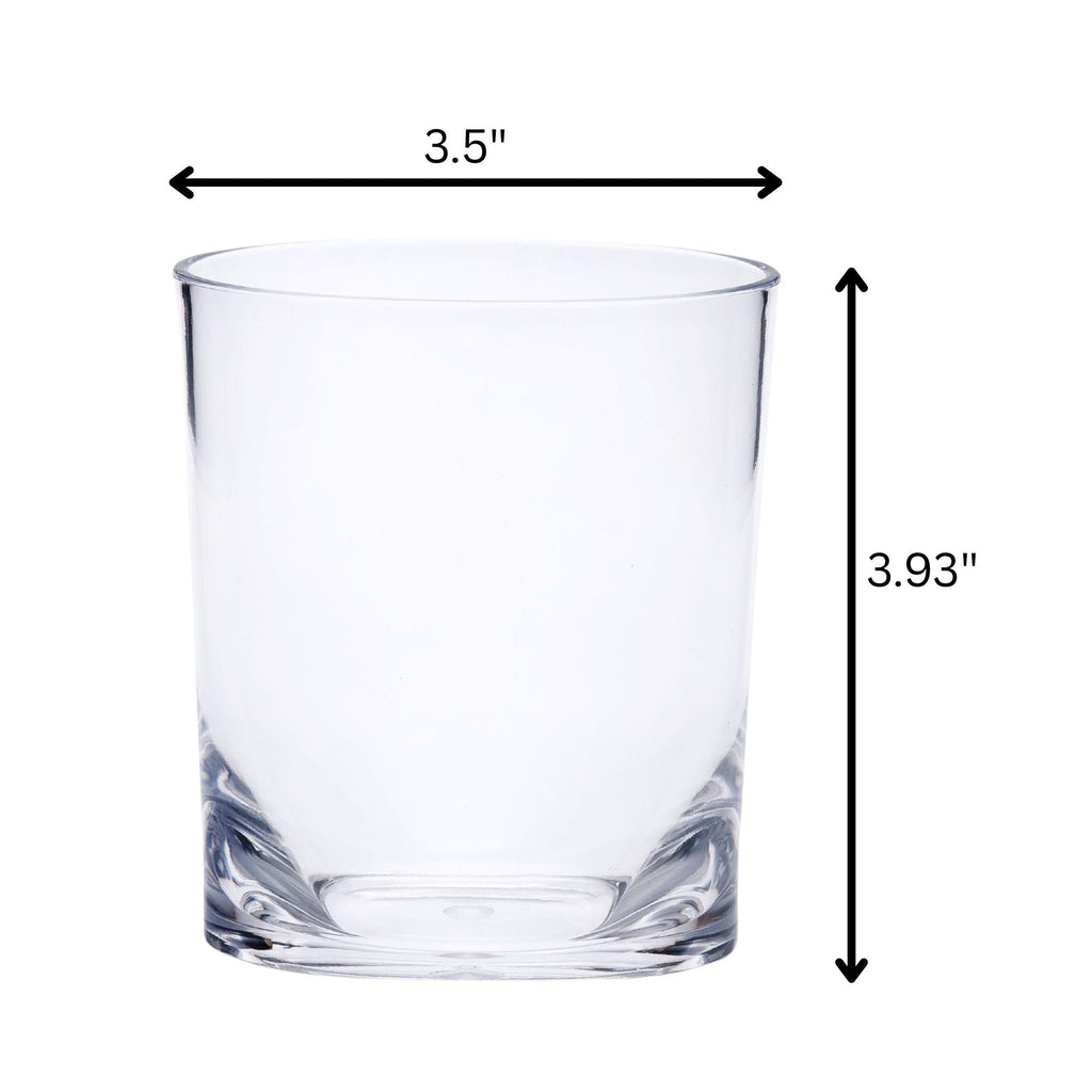 Clear Acrylic Bar Glasses Set of 4 with Unbreakable Design