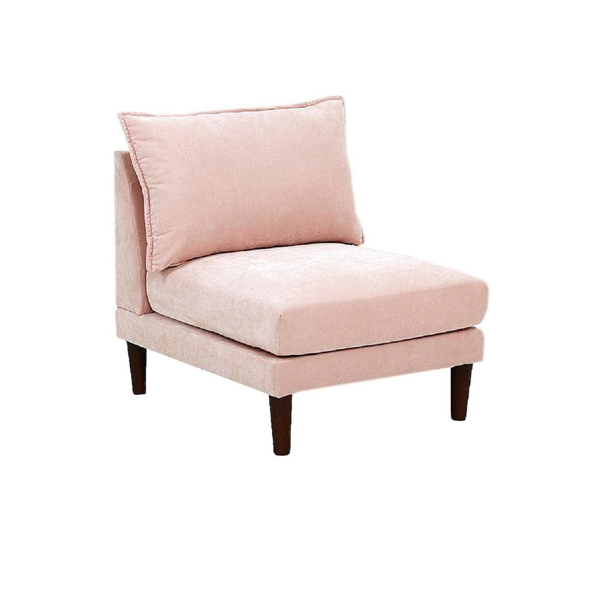 Modular L-Sectional Set with Ottomans - Pink