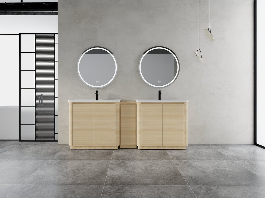 92'' Freestanding Bathroom Vanity with Soft-Close Doors - Ameican White Oak or Imitative Oak