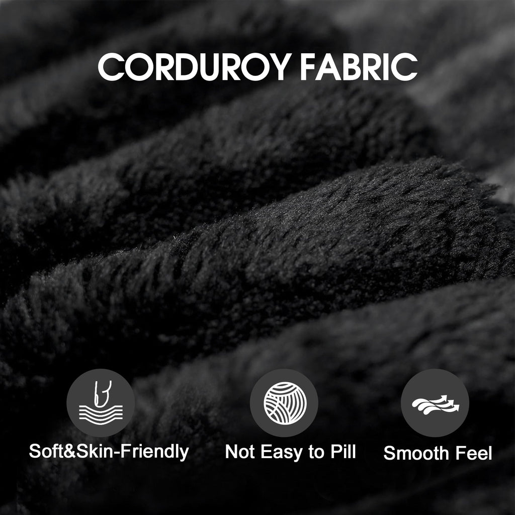 Modular Black Sofa with Feather-Filled Cushions - Black