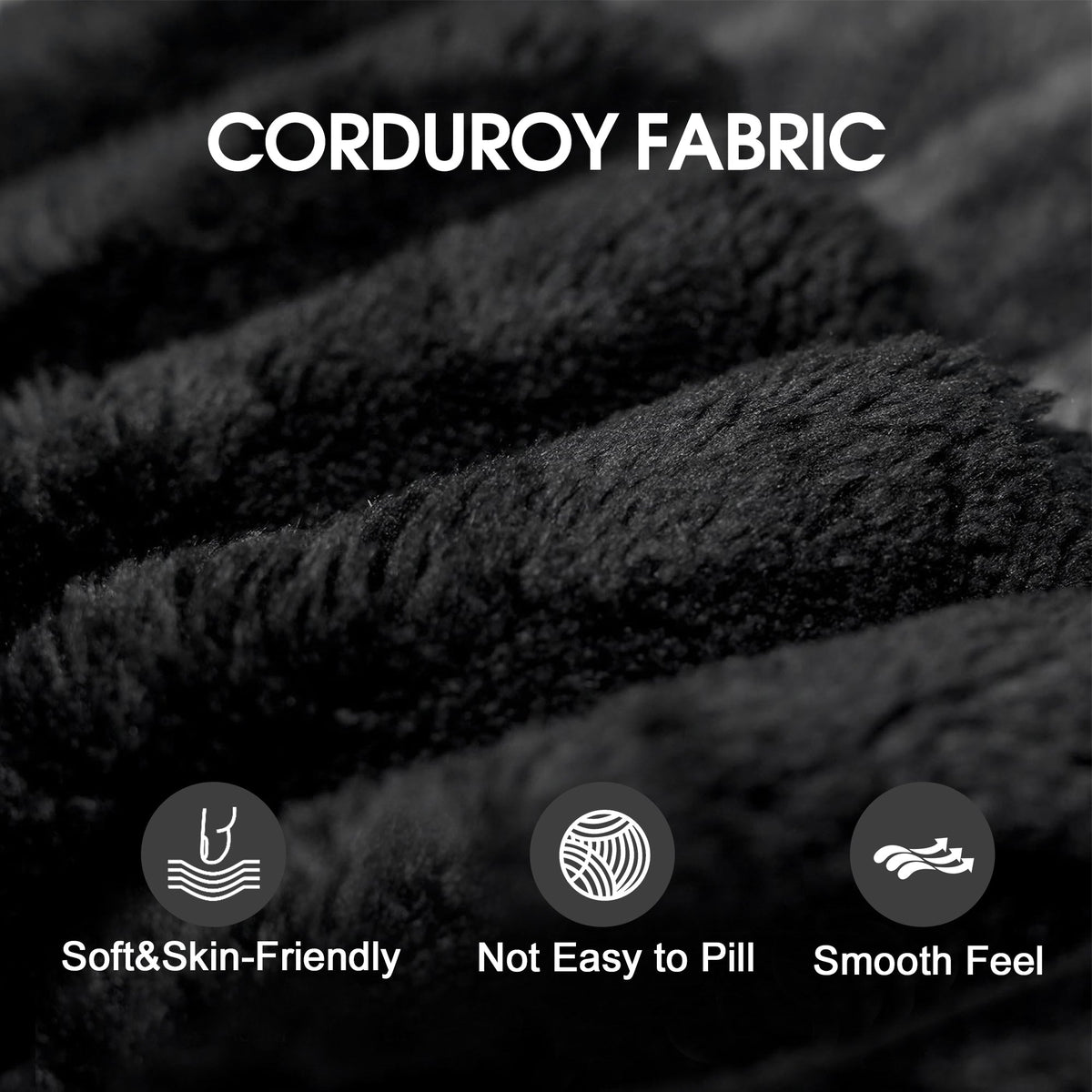 Modular Black Sofa with Feather-Filled Cushions - Black