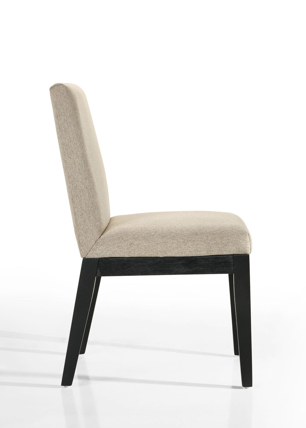 Contemporary Fabric Dining Chair Set with Comfortable Upholstery - Black