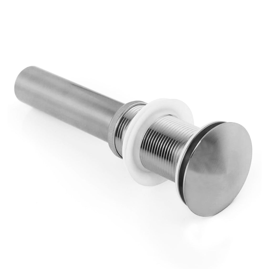 Stainless Steel Bathroom Sink Drain Without Overflow with Pop-Up Stopper
