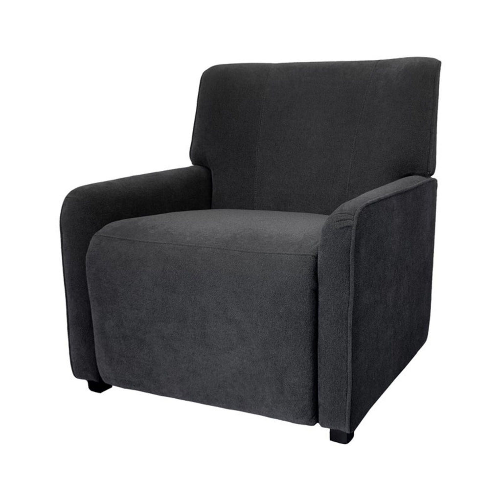 Stylish Recliner Chair with Oak Legs - Gray