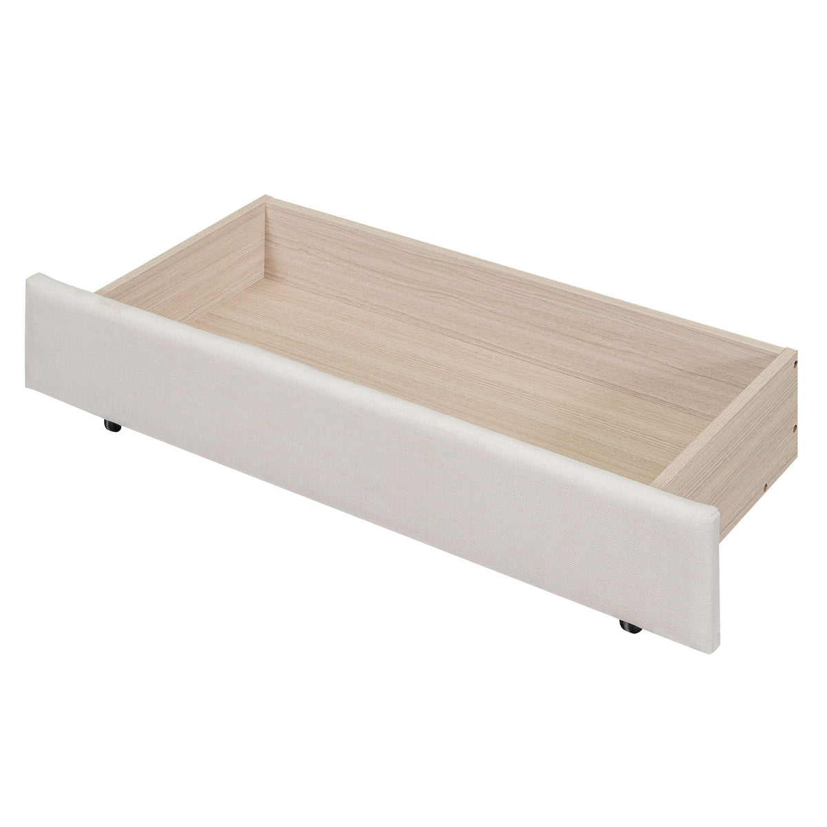 Upholstered Tufted Daybed with Storage Options - Beige