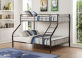 Caius Twin Long Queen Bunk Bed - Gunmetal