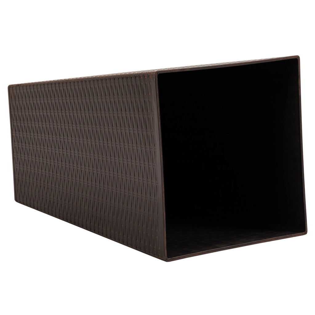 Tall Polypropylene Planter Set with Drainage - Brown or Black