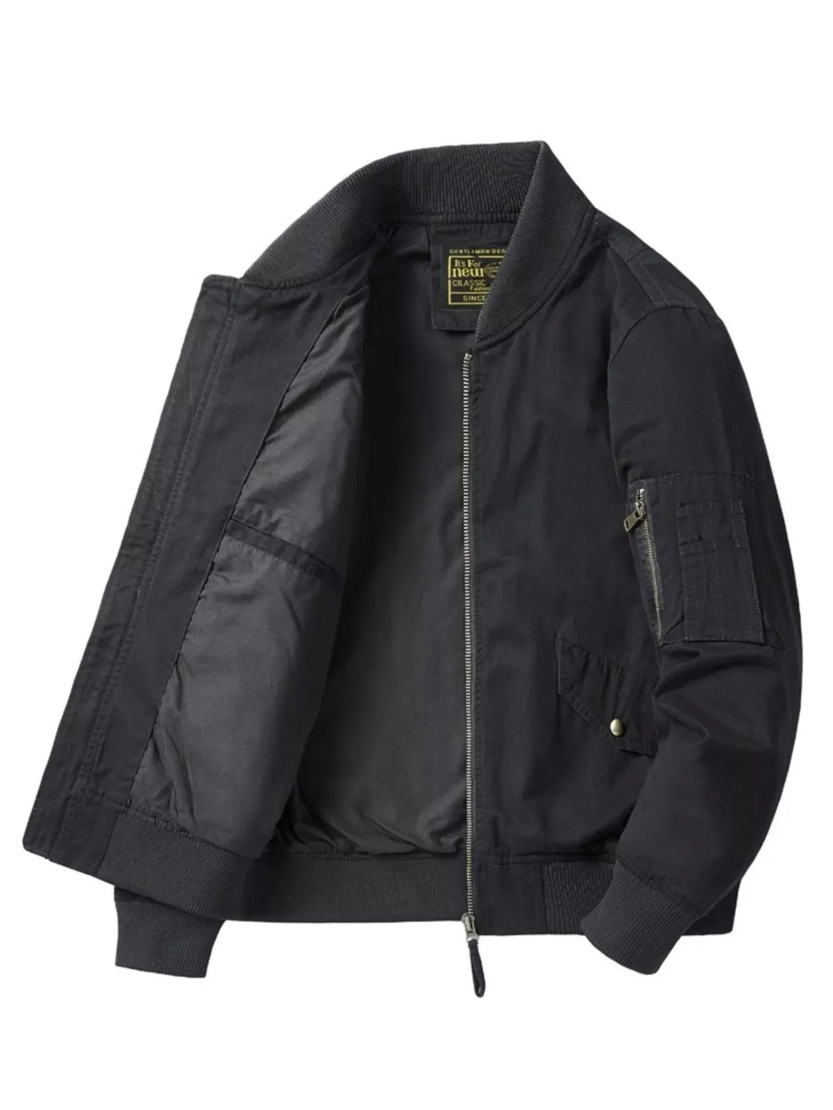 Men's Plus Size Zip Up Bomber Jacket