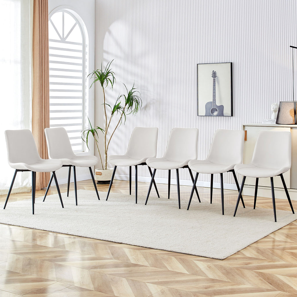 Modern Medieval Cushioned Chairs with Suede Backrest - Pearl Silver, White, or Gray