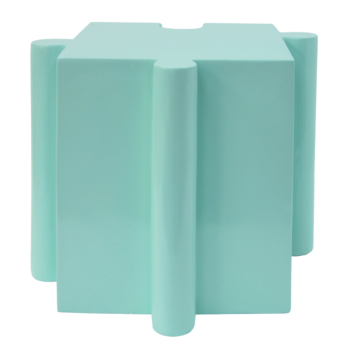 Puzzle Art Side Table with Modular Puzzle Design - Magnesium Oxide