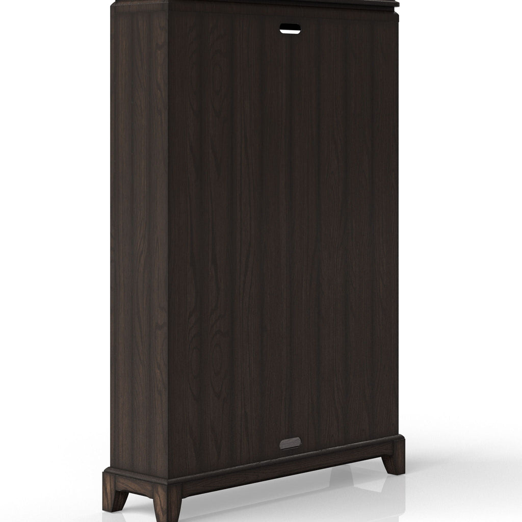 Chocolate Bookcase with Durable Solid Wood & MDF Construction - 72-Inch Height