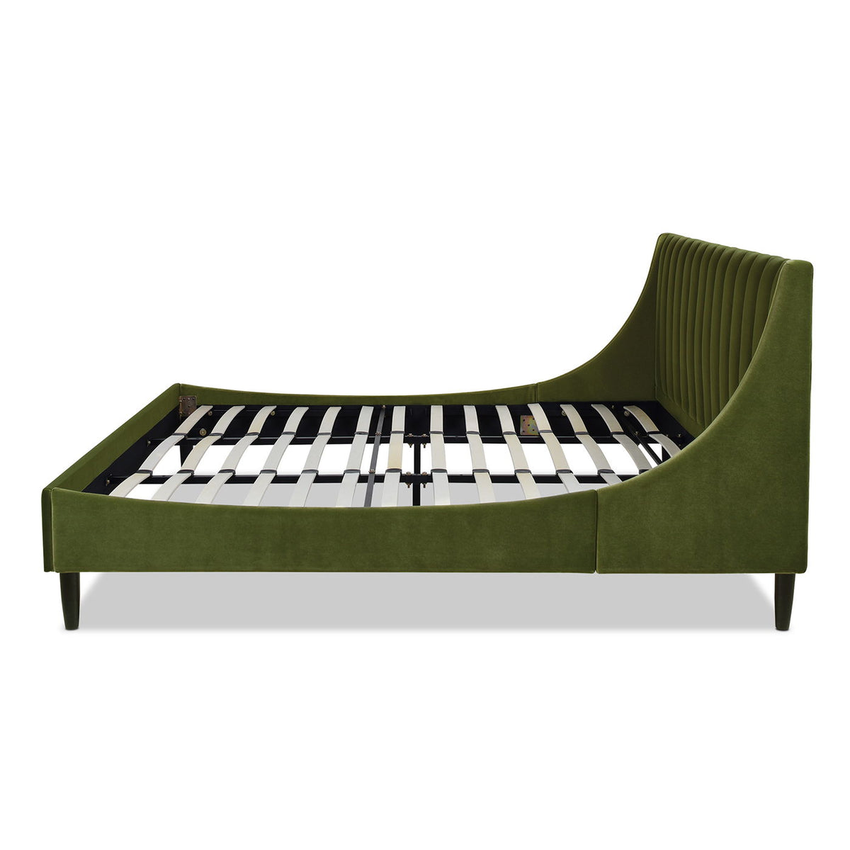Vertical Tufted Modern Headboard Platform Bed Set with Upholstered Finish - Multiple Colors