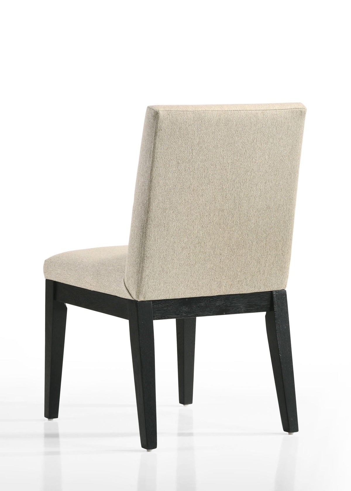 Contemporary Fabric Dining Chair Set with Comfortable Upholstery - Black