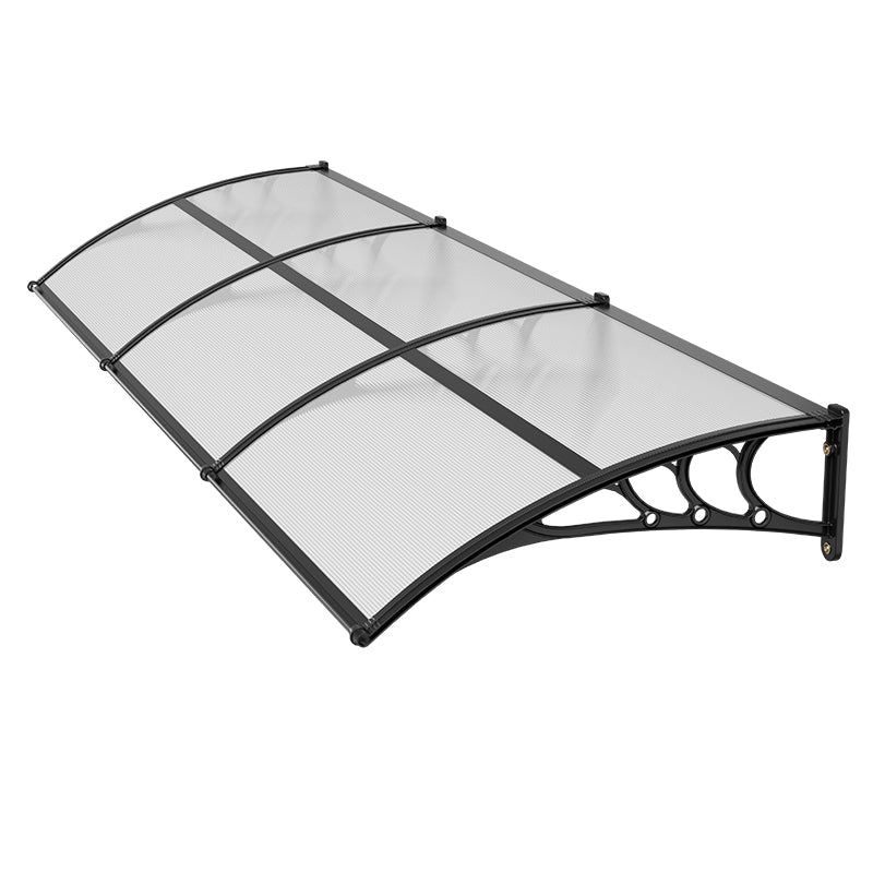 Exterior Front Door Awning with Drainage and ABS Bracket