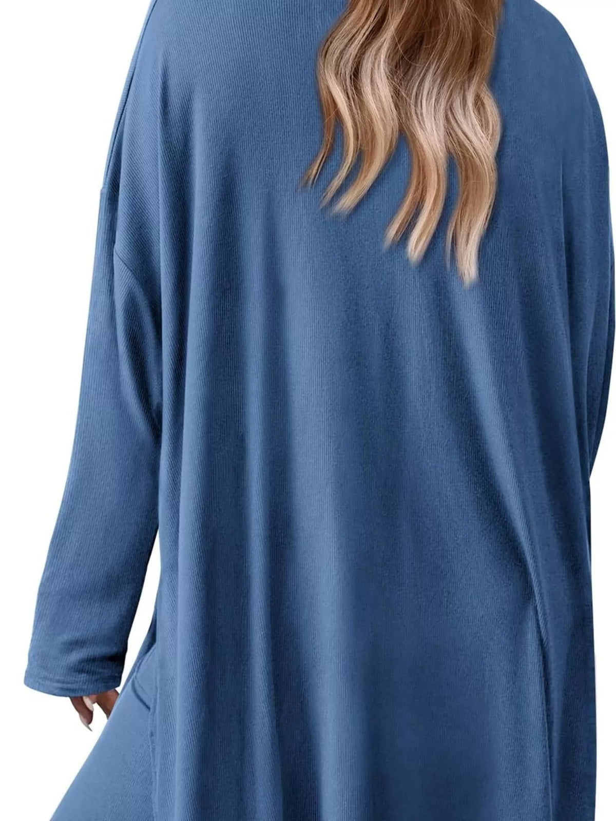 Casual Loose Long Sleeve Top and Wide Leg Pants Set