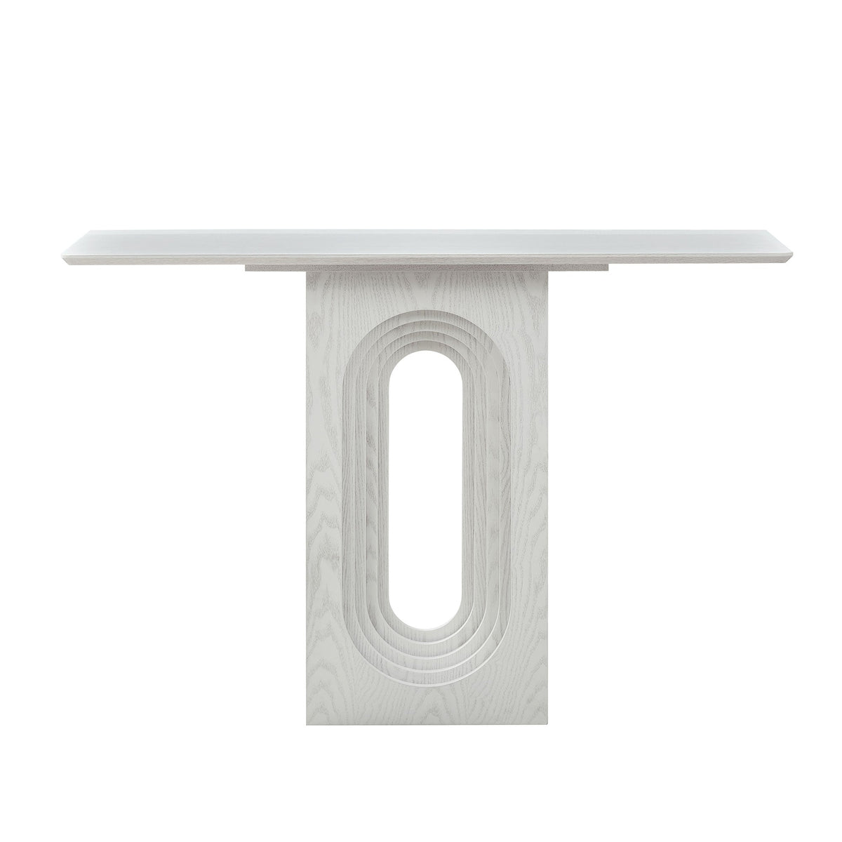 47.24 Inch Entryway Table with Unique Loopback Design - White or Walnut