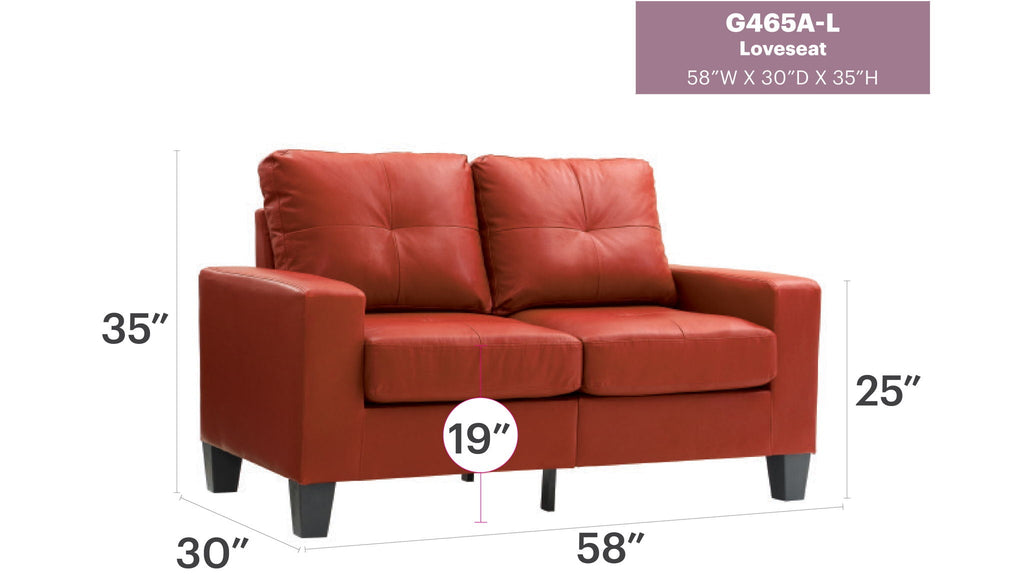 Track Arm Loveseat with Pocket Coil Comfort - Multiple Colors