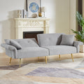 Modern Teddy Upholstered Accent Loveseat Sofa with Side Pocket - White