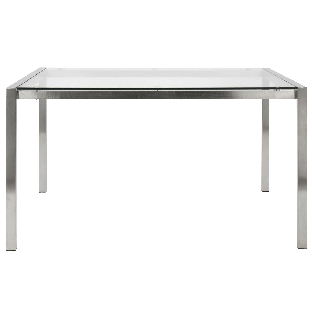 Fuji Modern Dining Table with Glass or Wood Top - Multiple Colors