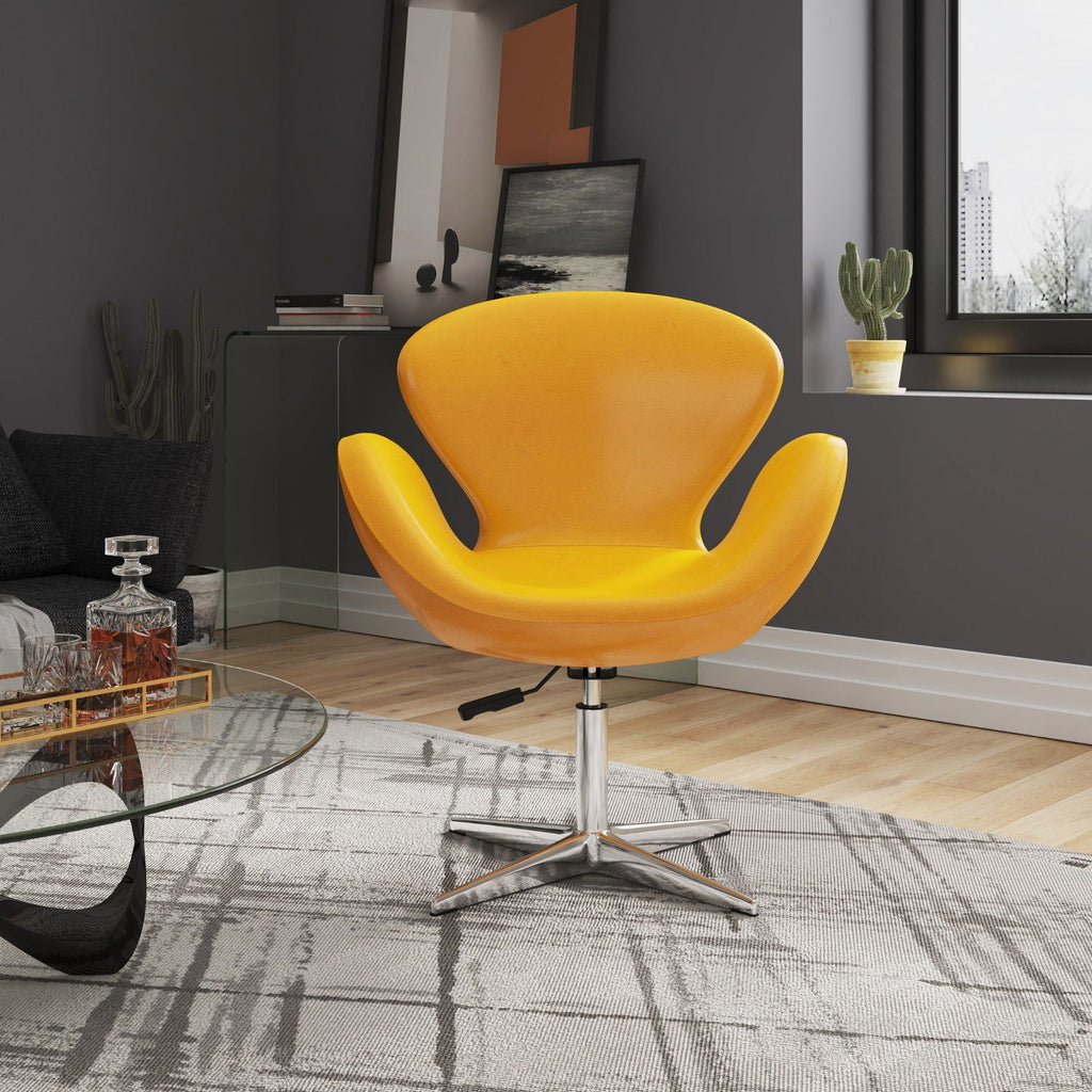Raspberry Swivel Lounge Chair with 360-Degree Rotation - Multiple Colors