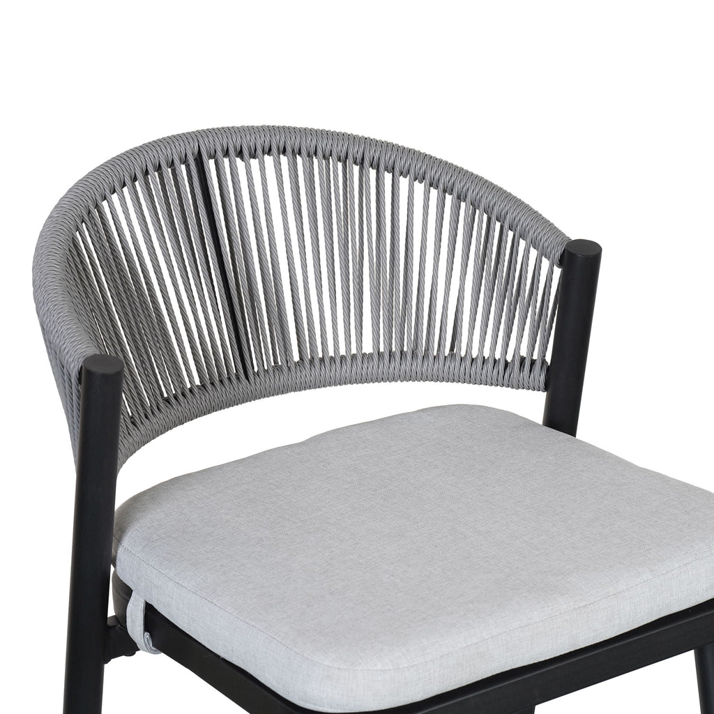Outdoor Bar Height Metal Frame Counter Stools