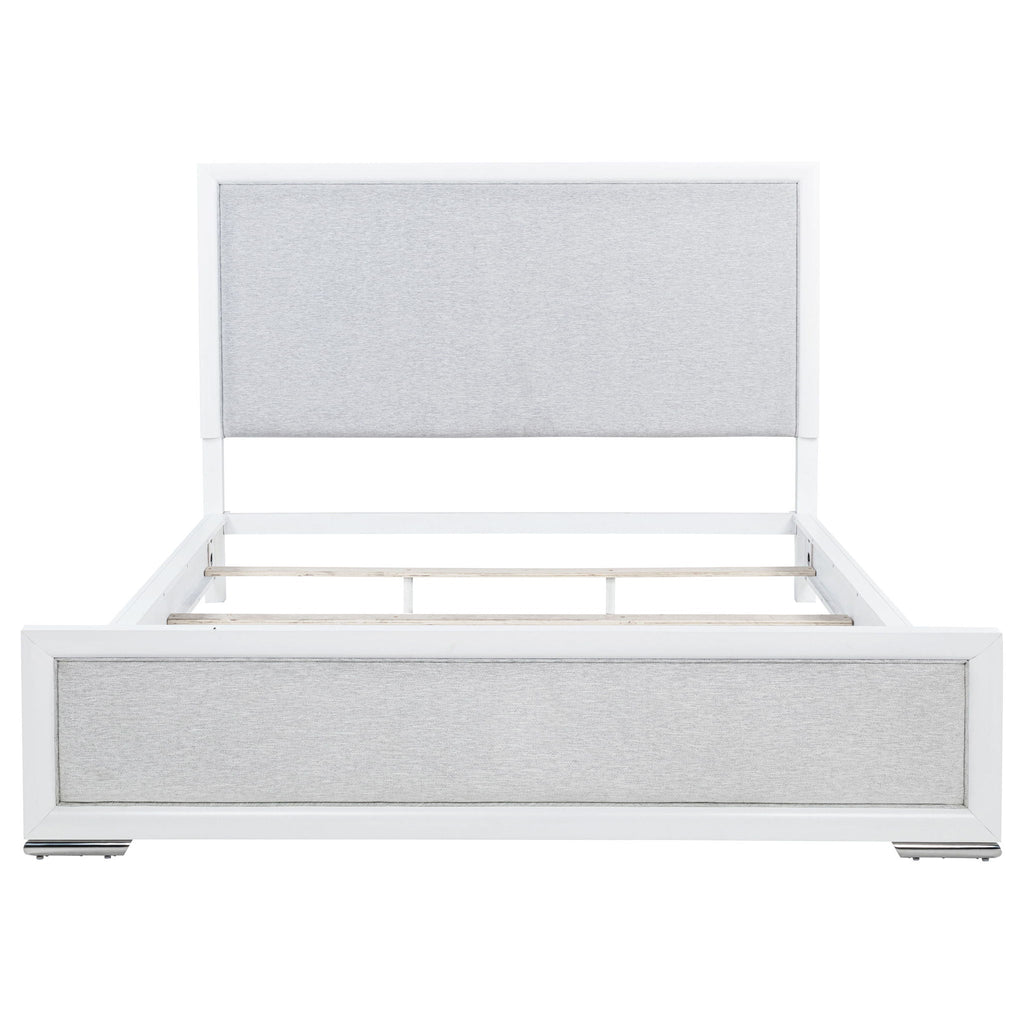 Gracemont 57-inch California King Panel Bed Grey and White
