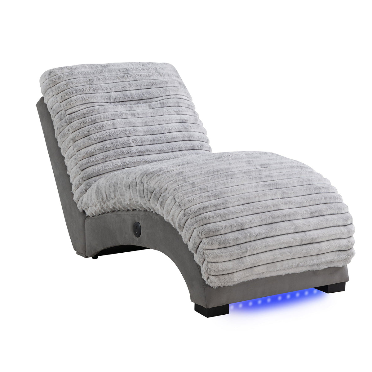 Accent Chaise with USB Support - Soft Fabric