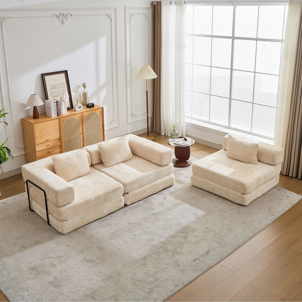 Convertible Floor Sofa Bed with Modular Design - Multiple Colors