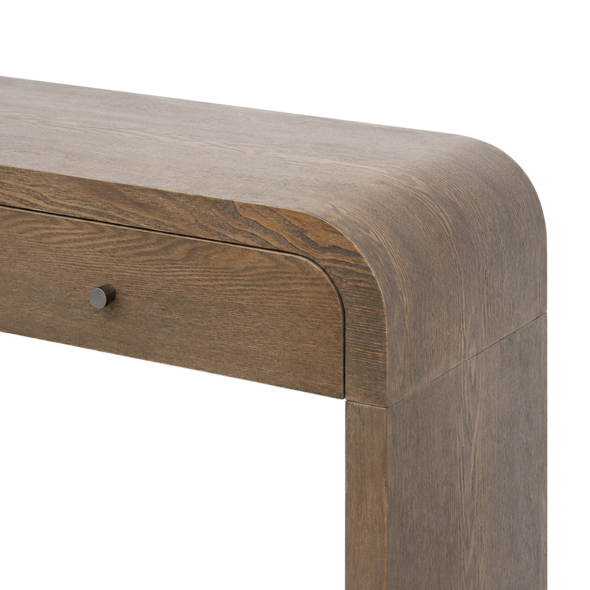 Dark Storage Table with 3 Drawers - Aged Blue & Dark Brown