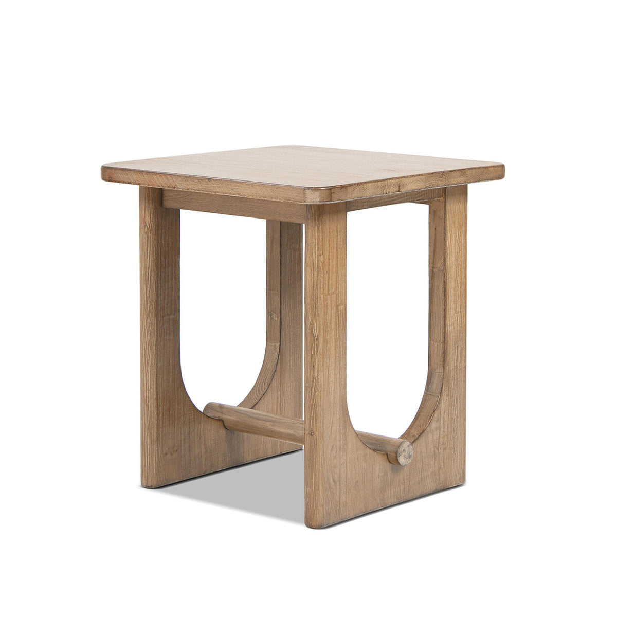 22" Square Side Table with Reclaimed Pine Wood - Antique