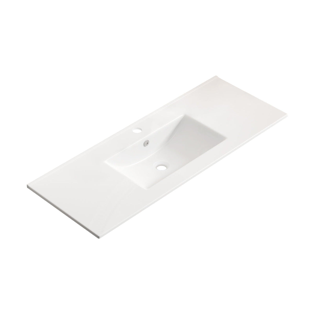 Milk White Bathroom Sink Vanity Top with Thin-Edge Design - 47.64" Wide