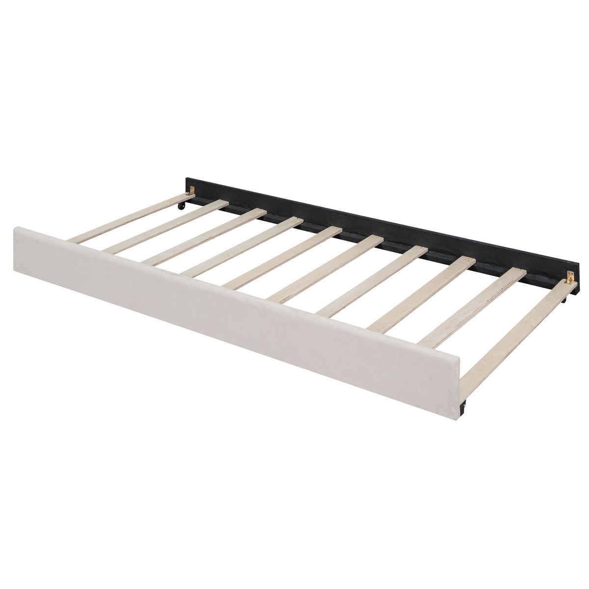Upholstered Tufted Daybed with Storage Options - Beige