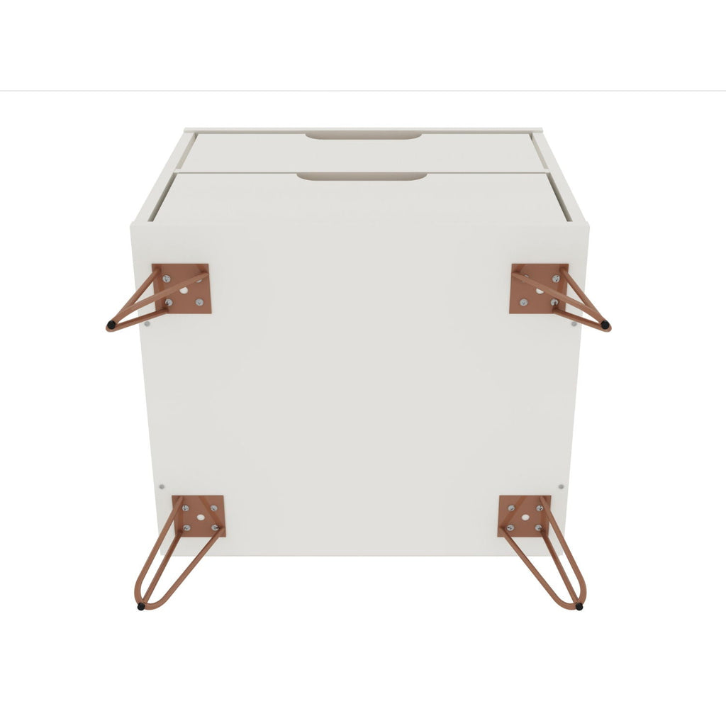 2 Drawer Nightstand with Durable Splayed Legs - Multiple Colors