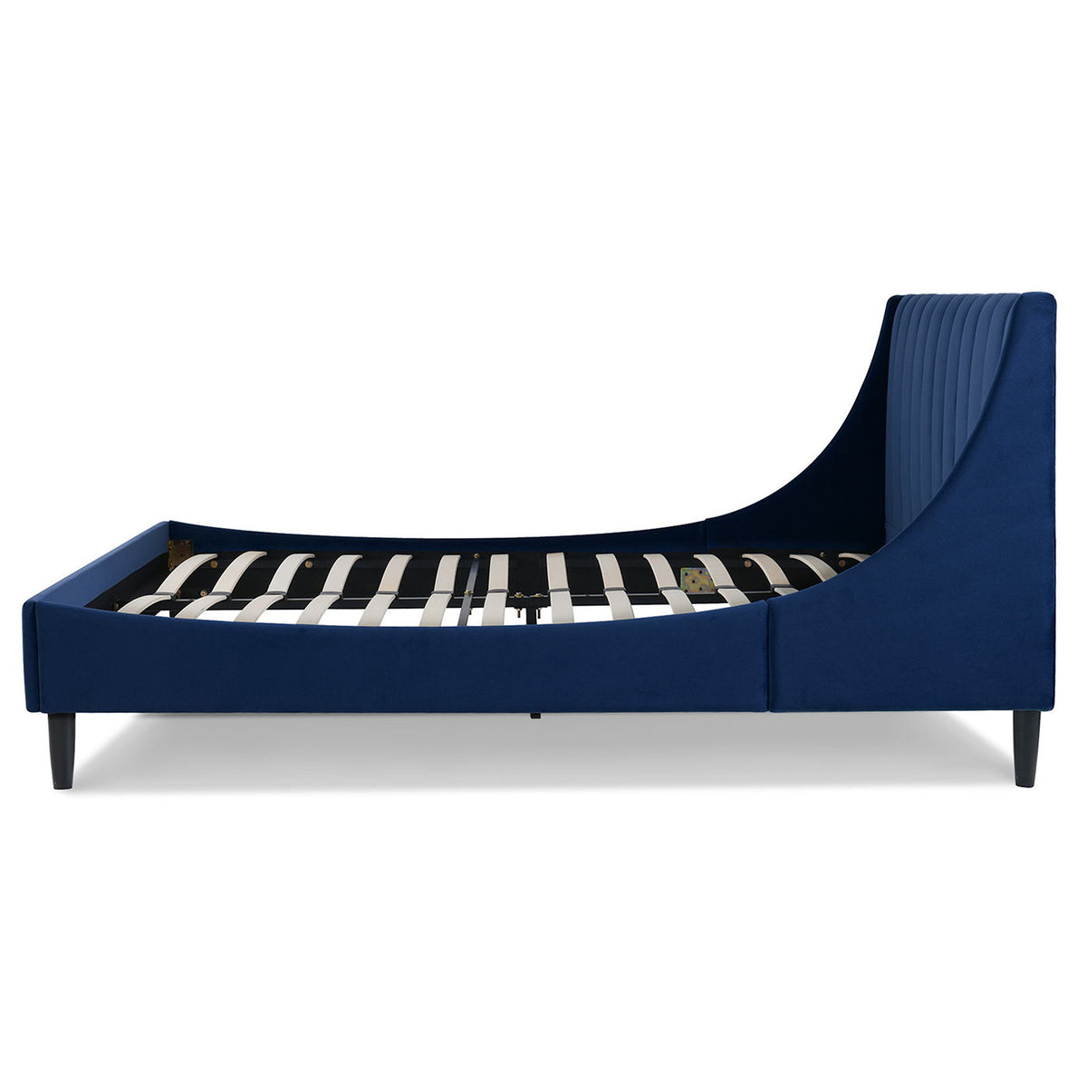 Vertical Tufted Modern Headboard Platform Bed Set with Upholstered Finish - Multiple Colors