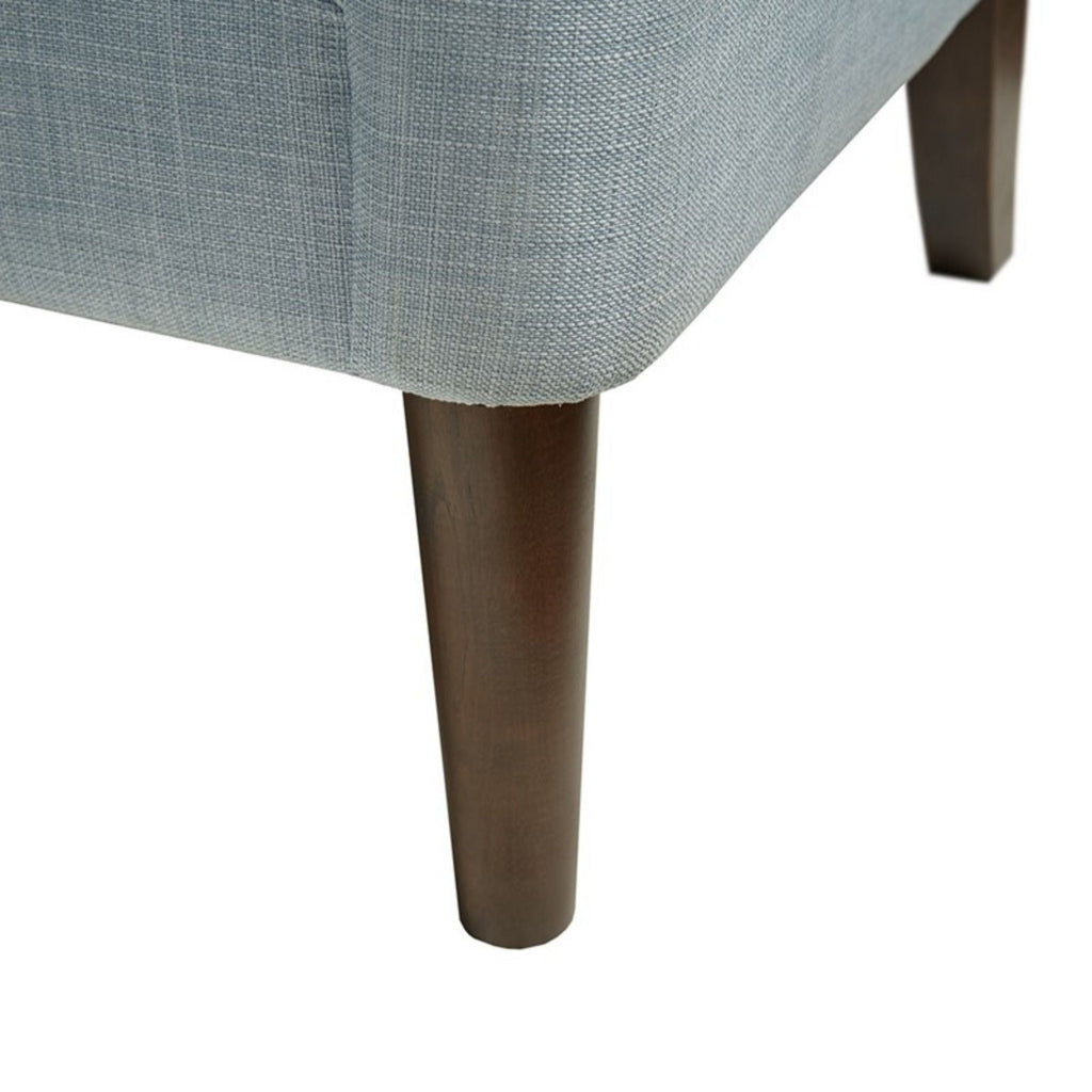 Button Tufted Accent Chair with Removable Cushion - Light Blue