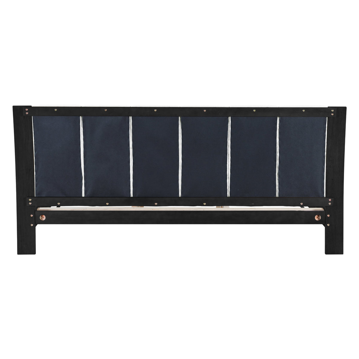 King Size Bed Frame with Reinforced Support - Black and White