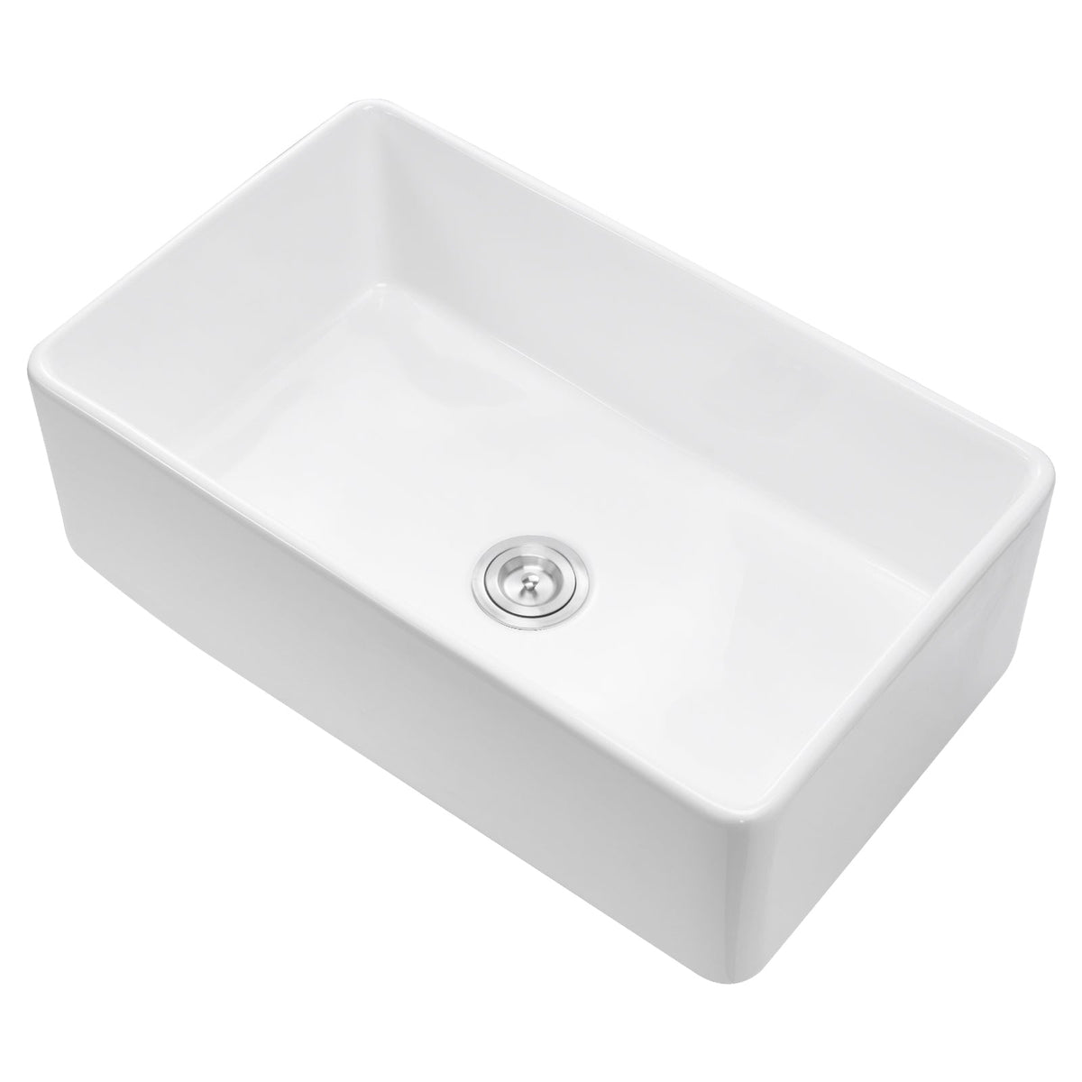 Farmhouse Sink Undermount Kitchen Single Bowl with Extra-Large Basin - White