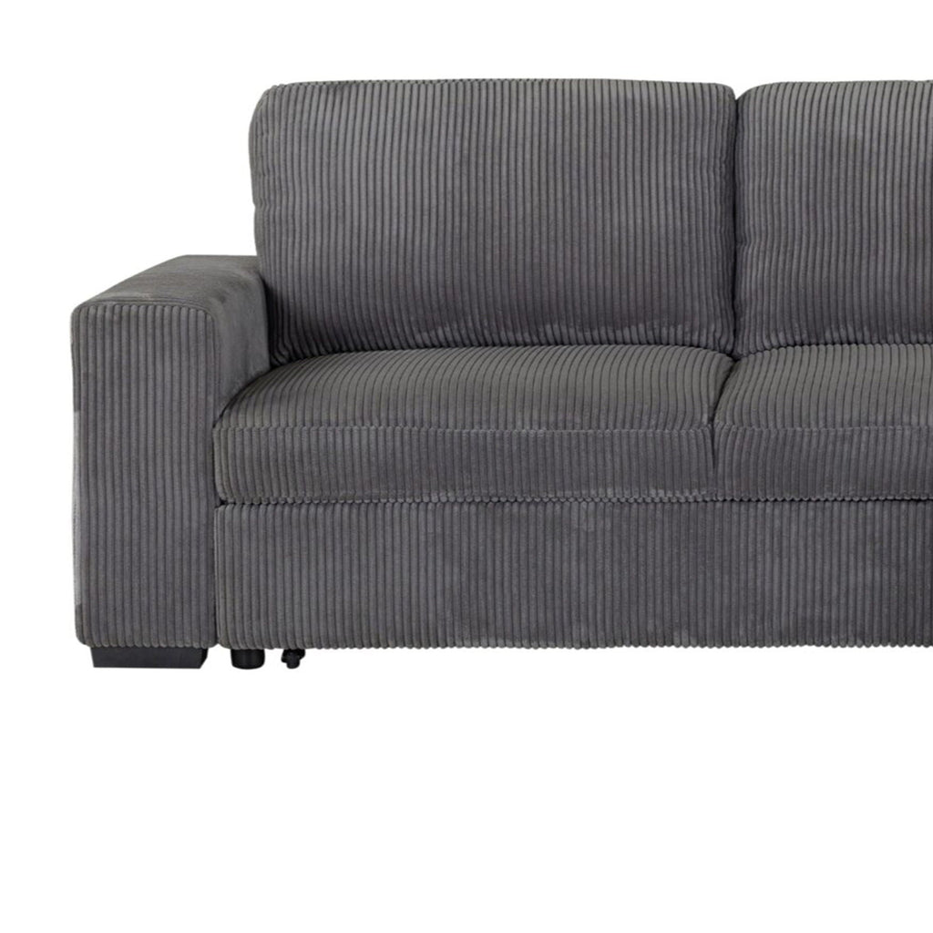 Contemporary Design Sectional Sofa with Cushioning – Dark Gray