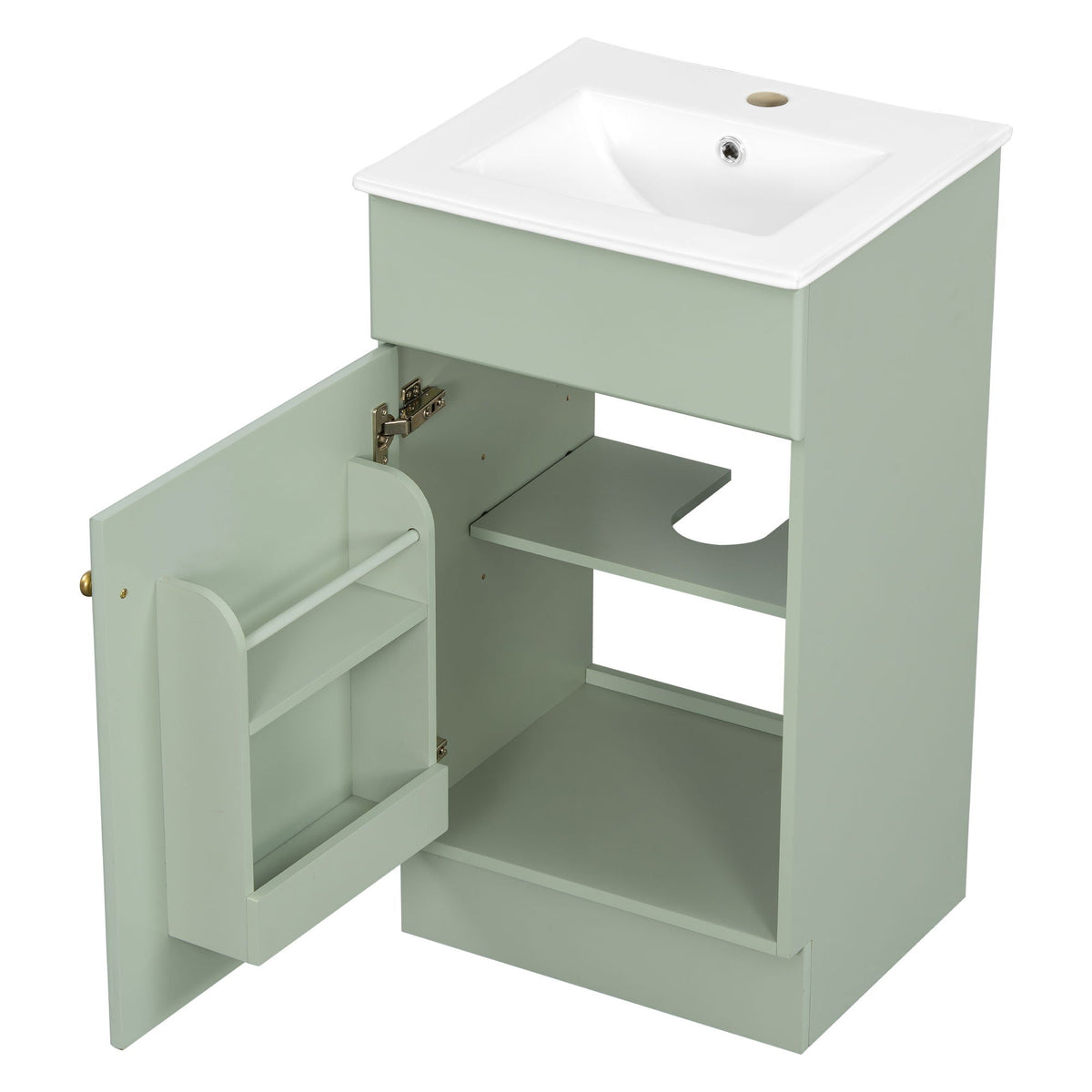 Bathroom Vanity with Sink and Adjustable Shelf - Multiple Colors