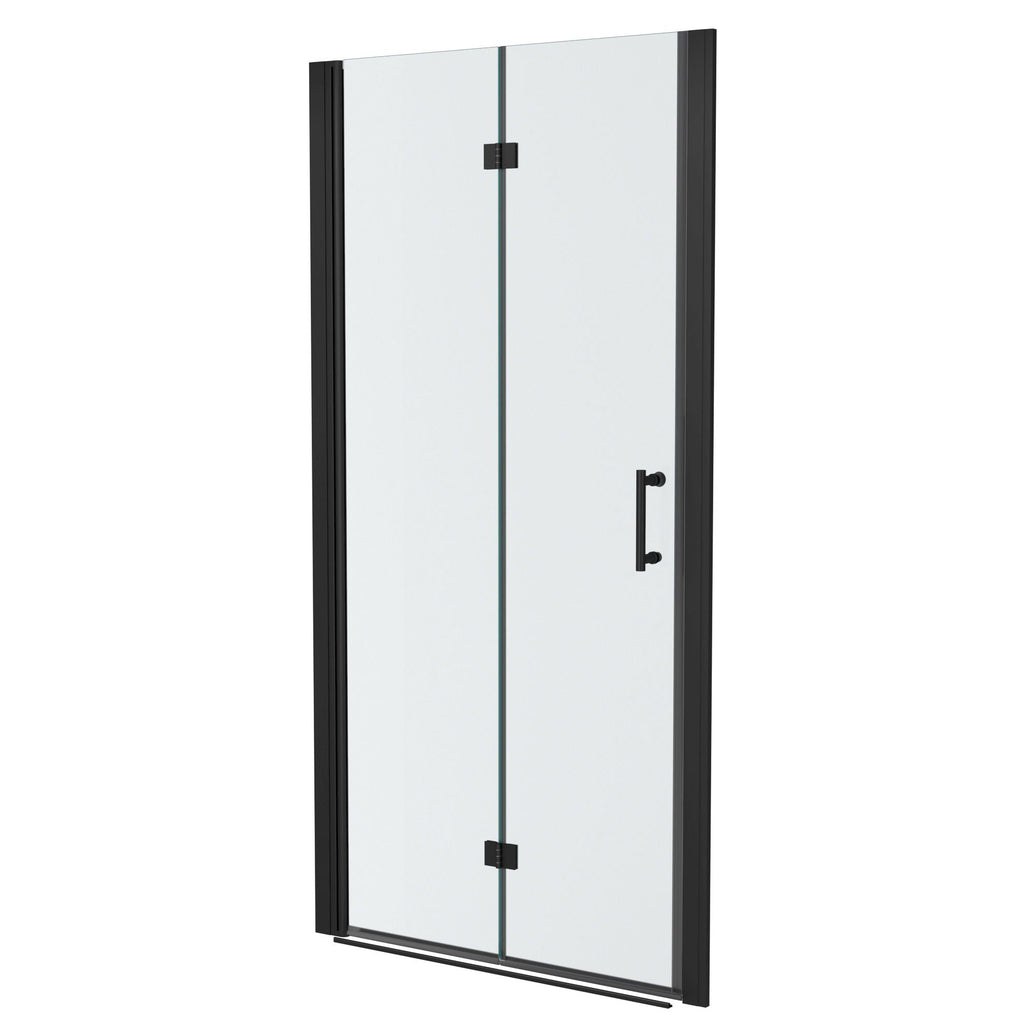 Fold Frameless Shower Door with Tempered Glass - Bi-Fold Modern Design